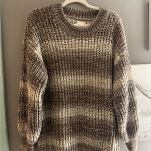 SO Brown and Cream Knit Sweater